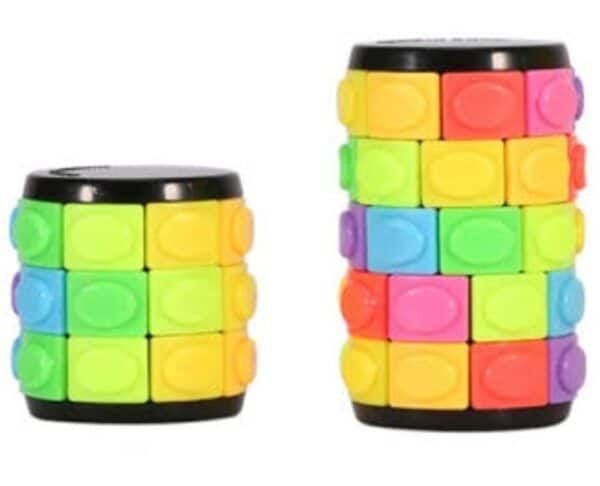 Cylinder slide and twist puzzle