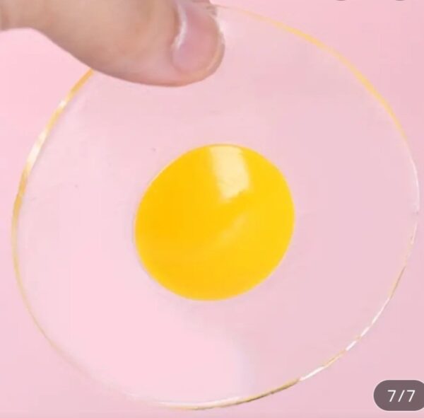 Stretchy, clear egg