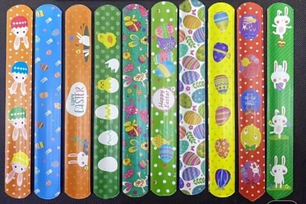 Easter themed slap bands